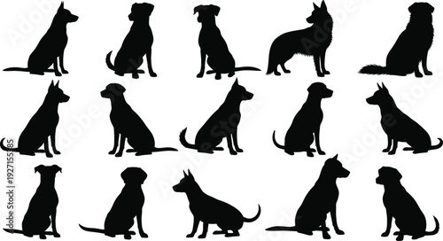 A simple black silhouette of a tree with a large trunk and many branches.