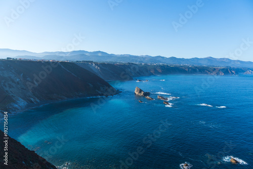 Spectacular coastline at Cabo Vidio, Aasturias, Spain,
