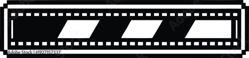 A black and white image of a film strip