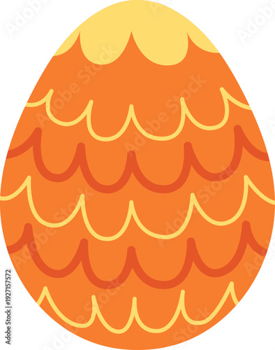 Traditional easter egg design with decorative color pattern