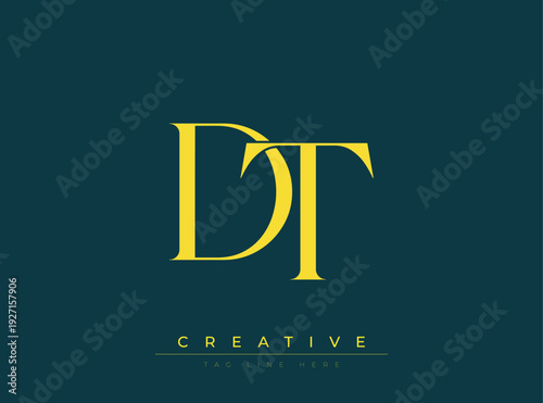 DT Creative Luxury Logo. This logo crafted for creative branding and luxury business identity. Ideal for boutique fashion labels, premium stationery, corporate mark, and marketing materials.