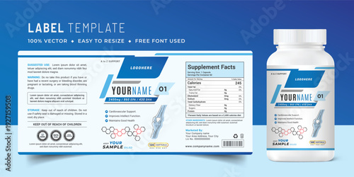 Multi Vitamin Label Design