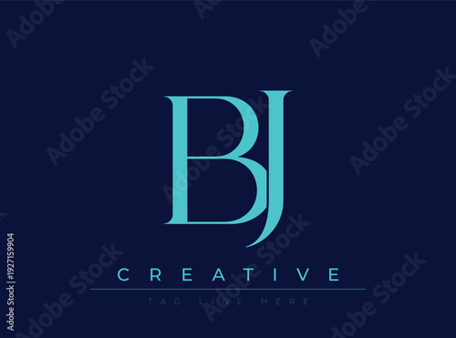 BJ Creative Luxury Logo. This logo crafted for creative branding and luxury business identity. Ideal for boutique fashion labels, premium stationery, corporate mark, and marketing materials.