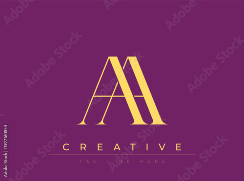 AA Creative Luxury Logo. This logo crafted for creative branding and luxury business identity. Ideal for boutique fashion labels, premium stationery, corporate mark, and marketing materials.