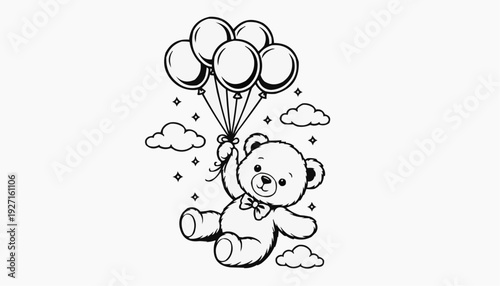 Teddy Bear with Balloons
