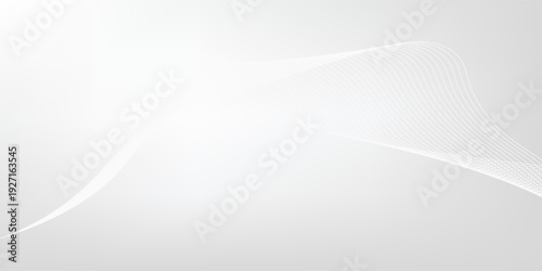 Minimalist white abstract background with line ornament