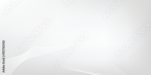Minimalist white abstract background with line ornament