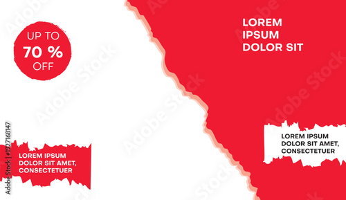 A dynamic and eye-catching advertisement, it features a bold color scheme and textured elements for a compelling call to action. 