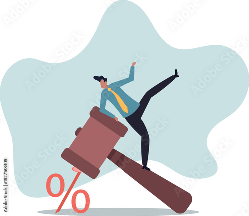 Federal Reserve low interest rate or central bank with long time zero percent interest rate until economic recover .human life and situation.