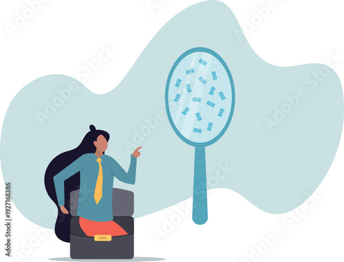 Self worth or self esteem, confident or attitude to see value in yourself, motivation or positive thinking.human life and situation.