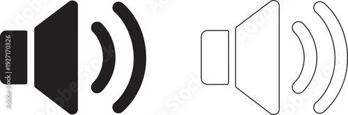 sound vector icon set, music volume symbol