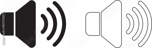 sound vector icon set, music volume symbol