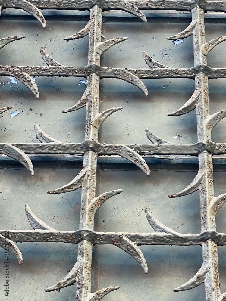 Obraz premium Metal bars over a window