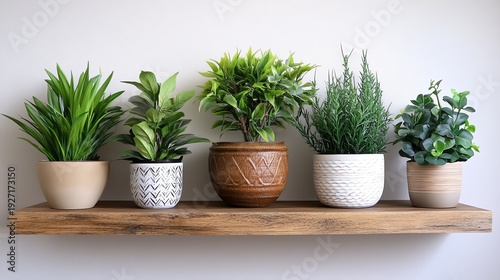 Indoor garden with lush green plants in pots on shelves, illuminated by warm lighting, creating a serene atmosphere.