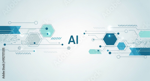 Artificial Intelligence Network Data Flow Abstract Concept.