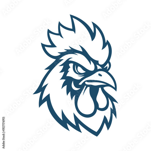 rooster mascot logo illustration vector design template modern style eps 10