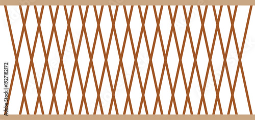 Seamless bamboo pattern vector background with geometric fence texture design