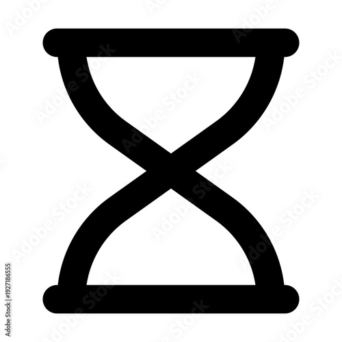 An elegant hourglass silhouette, symbolizing the passage of time. The classic design suggests a sense of urgency and the value of every moment