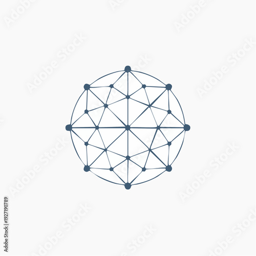 Geometric Network Structure with Interconnected Nodes.