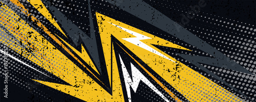 Abstract Car decal design vector. Graphic abstract grey yellow stripe racing background