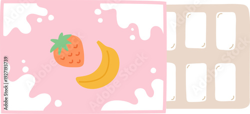 Chewing gum blister. Oral hygiene color icon