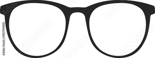 Spectacles frame. Eyewear model. Glasses black icon