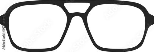 Classic glasses black icon. Aviator spectacles shape