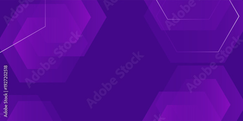 Abstract hexagon shapes blue and purple color background. Simple modern design. Minimalist poster, pop art flyer, print, web banner, brochure, digital website