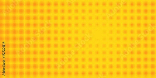 Comic background. Pop art texture. Starburst cartoon style. Anime design with explosion effect for print. Fun dot pattern. Yellow backdrop with halftone gradient. Funny line frame.
