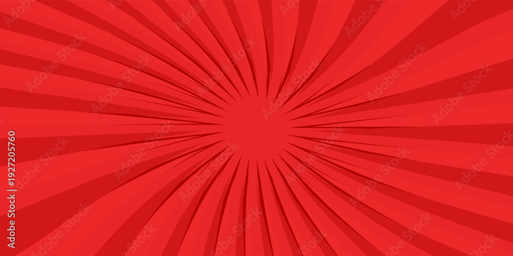 Fototapeta premium Red combination color comic sunburst background. Suitable for templates, sale banners, events, ads, wallpaper, web and pages