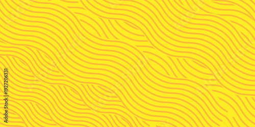Ramen pattern with orange flow texture lines yellow background.