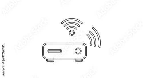 Wireless projector technology symbol icon.