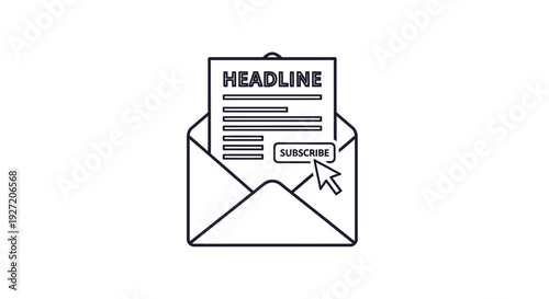 Email newsletter subscription icon.