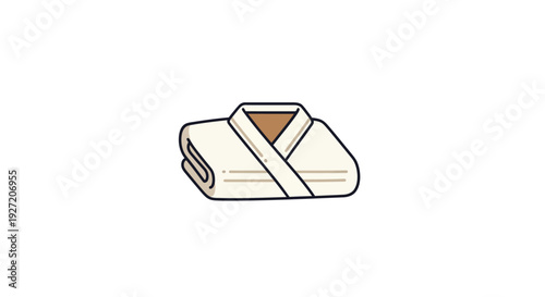 A simple illustration of a wrapped sushi roll.