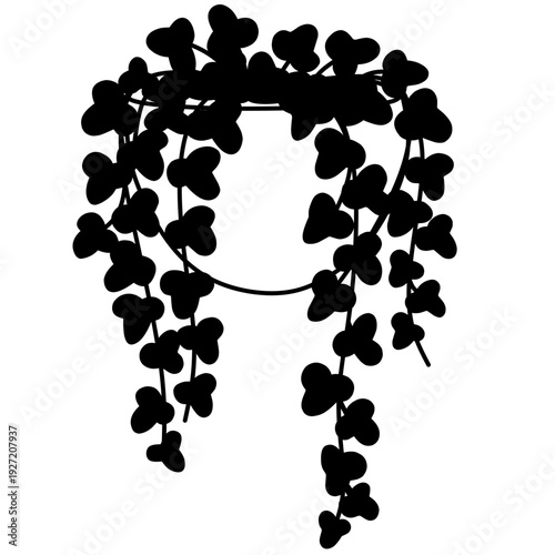 Aesthetic ornamental plant silhouettes