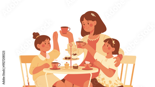 Family enjoying a delightful tea time.