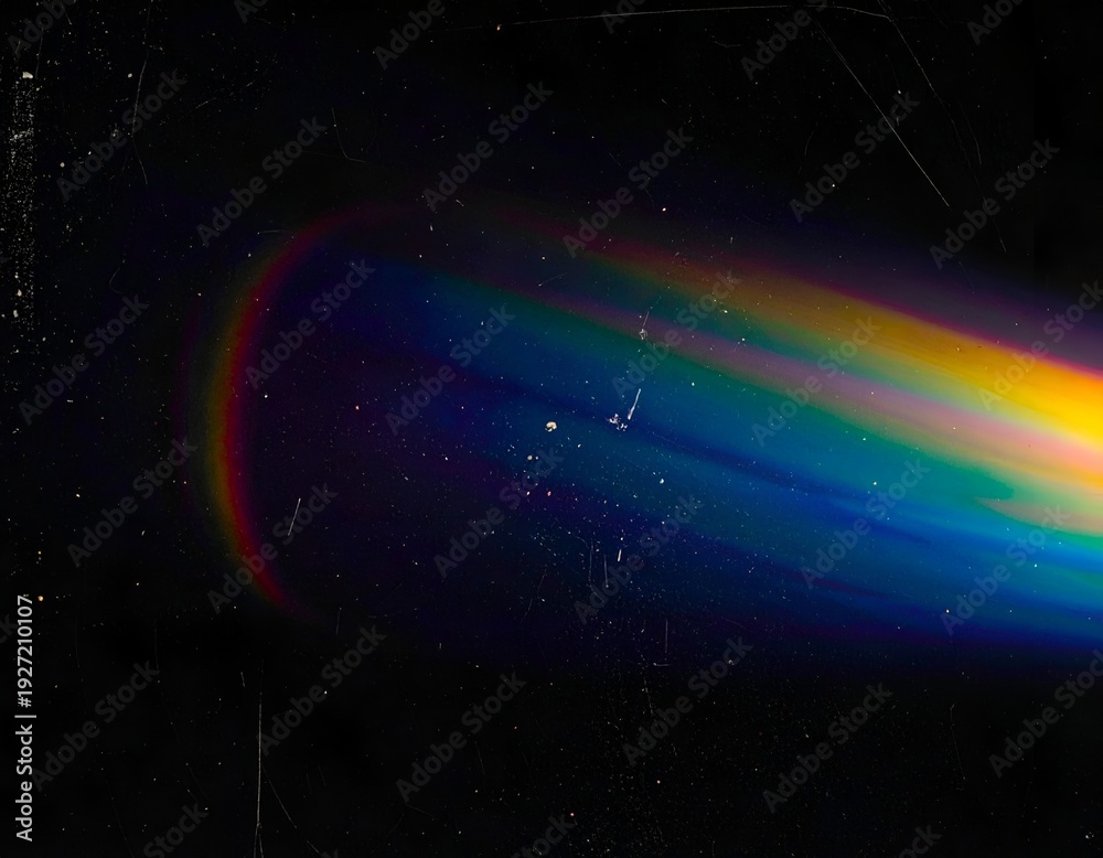 Obraz premium A spectrum of color streaks across dark, distressed background