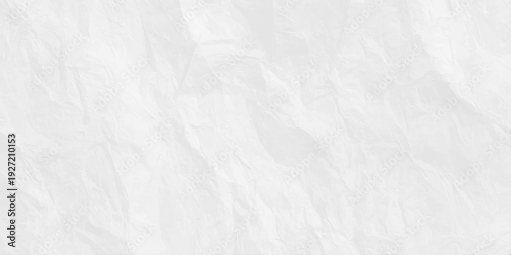 Fototapeta premium White crumpled paper texture background with organic folds and soft shadows for minimalist creative graphic design