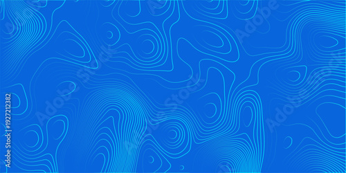 Blue topographical map background, abstract contour lines texture, digital flow geographic pattern, modern tech backdrop