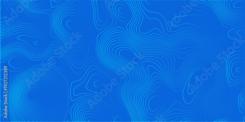 Blue topographical map background, abstract contour lines texture, digital flow geographic pattern, modern tech backdrop