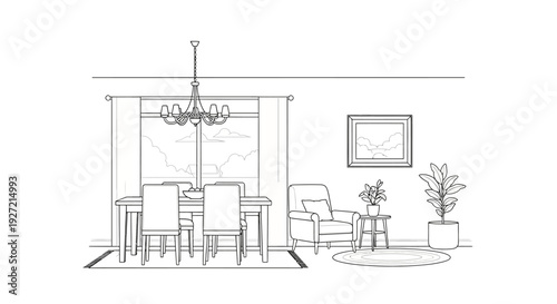 Detailed drawing of a chair.