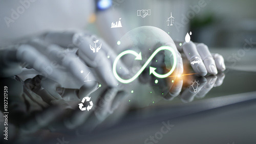 Photos The concept of an AI driven circular economy for sustainable production and consumption