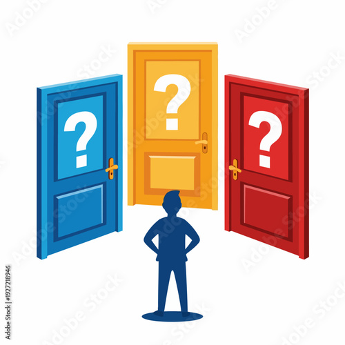 Man Standing Before Open Doors.