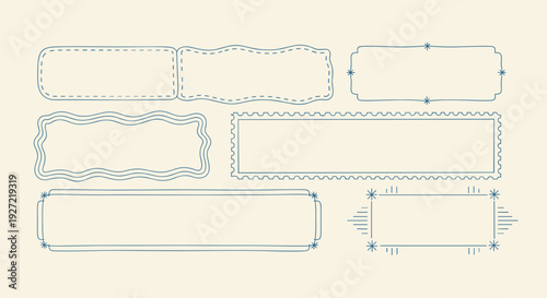 Hand-Drawn Decorative Frame Collection – Minimalist Vintage Border Template Set