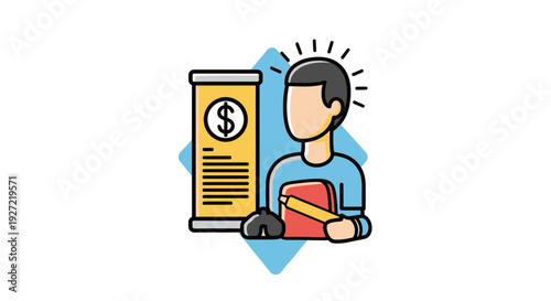 Conceptual illustration of financial education and creative earning opportunities.