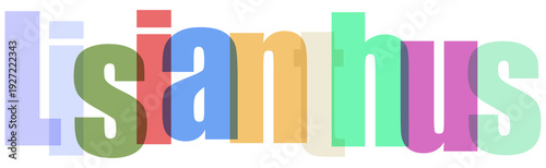 Free Download Colorful Lisianthus Text on White Background - GFXLoad