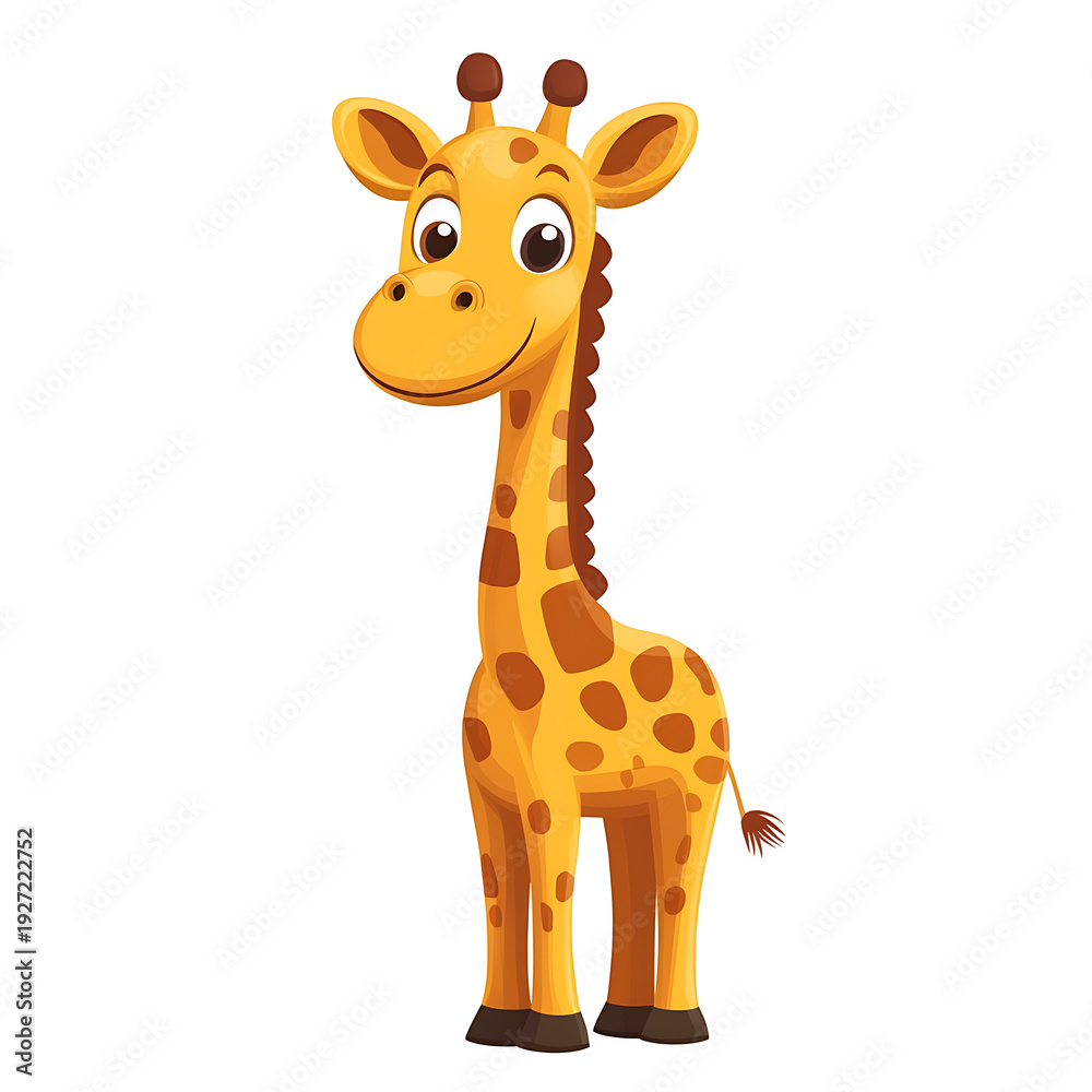 Fototapeta premium Adorable Giraffe Cartoon Icon Vector Design