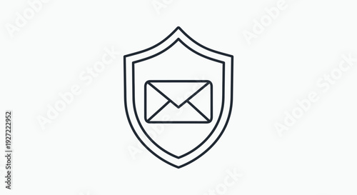 Email security shield icon