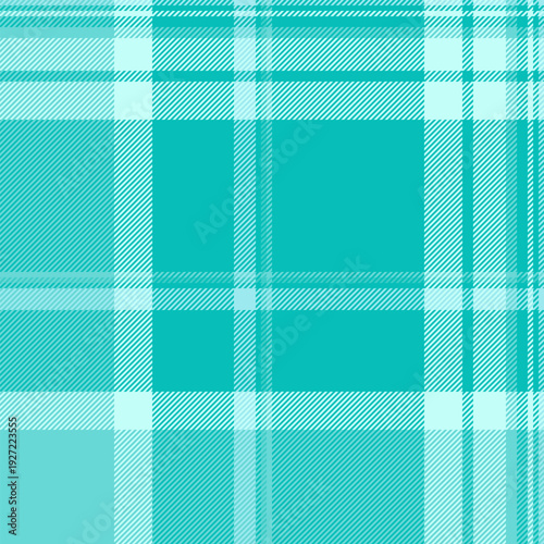 Dogtooth fabric vector check, setting pattern background seamless. Presentation tartan plaid textile texture in teal and light colors.