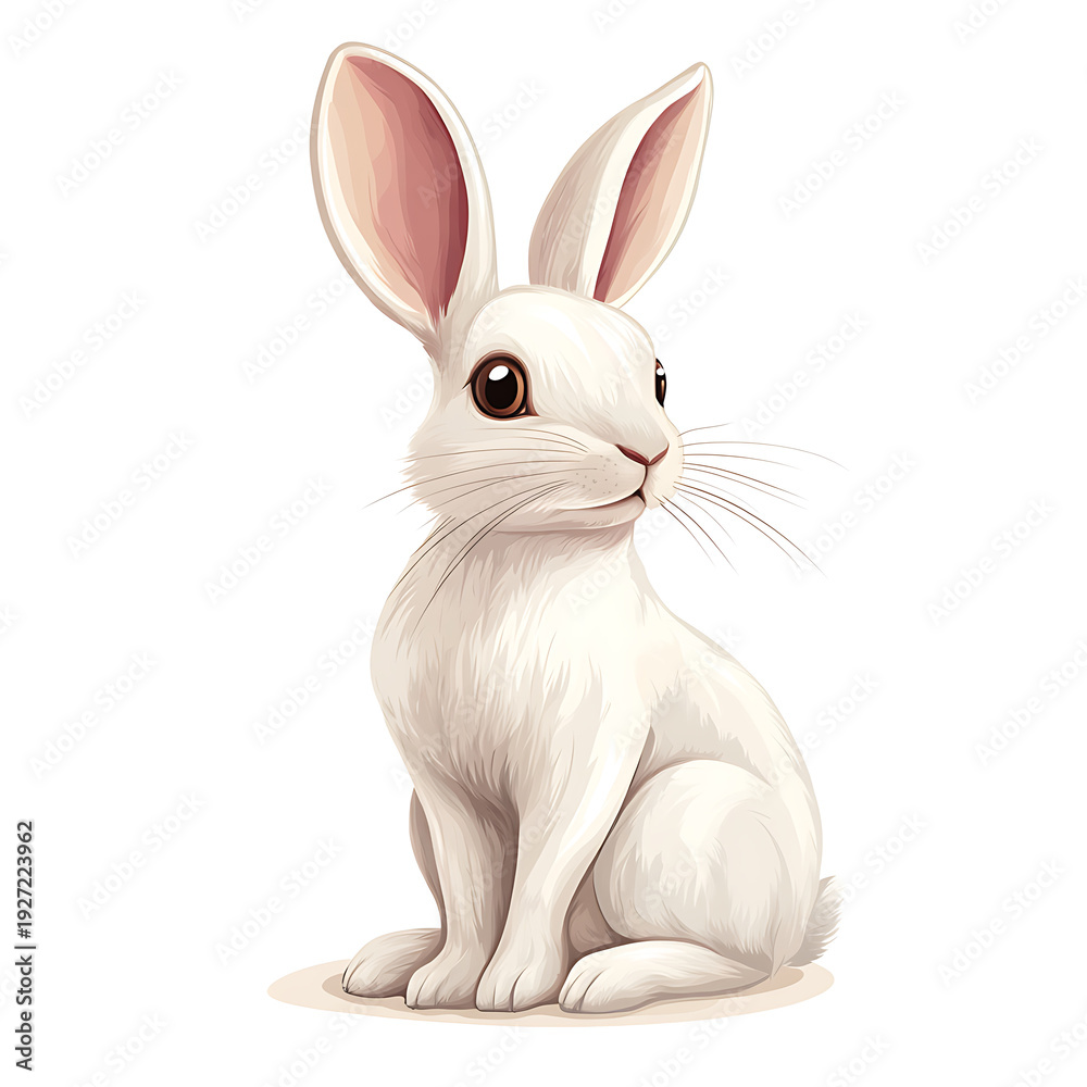 Obraz premium Adorable Bunny Farm Animal Character Design